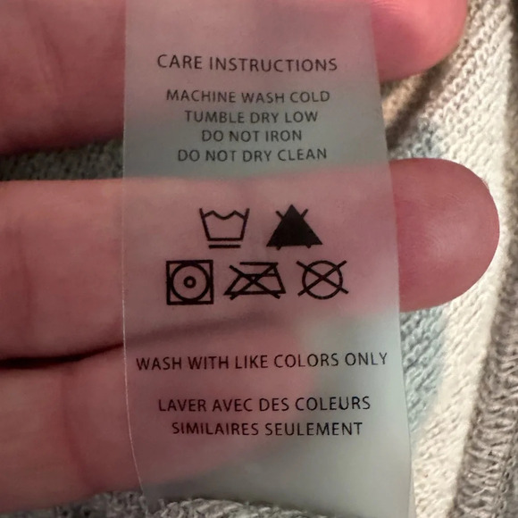 Mono b Women's Sweatshirt Hoodie Small/ Medium Heather Grey  Lace Crochet Accent - Picture 8 of 8